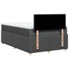 vidaXL Boxspring met matras stof donkergrijs 120x200 cm