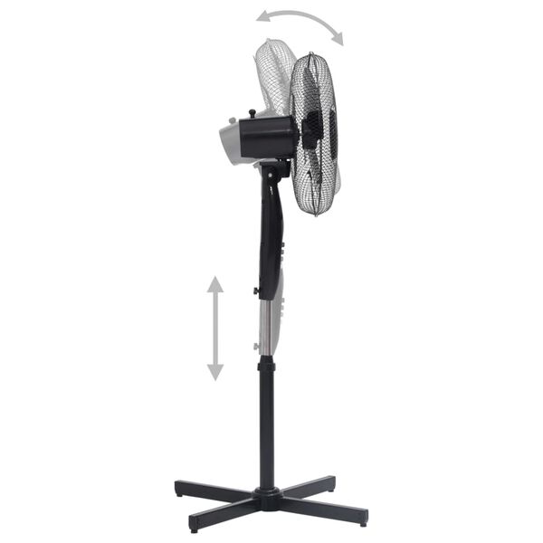 vidaXL Staande ventilator &oslash; 40 cm 120 cm zwart