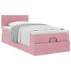 vidaXL Ottoman bed met matras 80x200cm fluweel roze