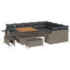 vidaXL Tuinbankenset 12 st Grijs poly rattan