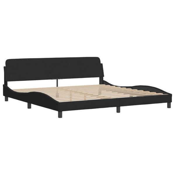 vidaXL Bedframe zonder matras 200x200 cm fluweel zwart
