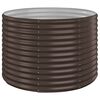 vidaXL Plantenbak 100x100x68 cm gegalvaniseerd staal bruin