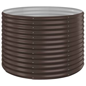 vidaXL Plantenbak 100x100x68 cm gegalvaniseerd staal bruin
