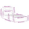 vidaXL Bedframe "Viana" zonder matras kunstleer bruin 100x200 cm