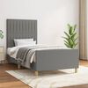 vidaXL Bedframe zonder matras 90x190 cm stof donkergrijs