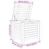 vidaXL Opbergbox met deksel RANA 60x49x54 cm massief grenenhout wit