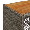vidaXL 4-delige Loungeset met kussens poly rattan grijs