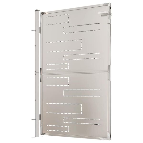 vidaXL Tuinpoort 100x145 cm roestvrij staal