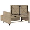 vidaXL Tuinbank 2-zits met kussens poly rattan en acaciahout beige