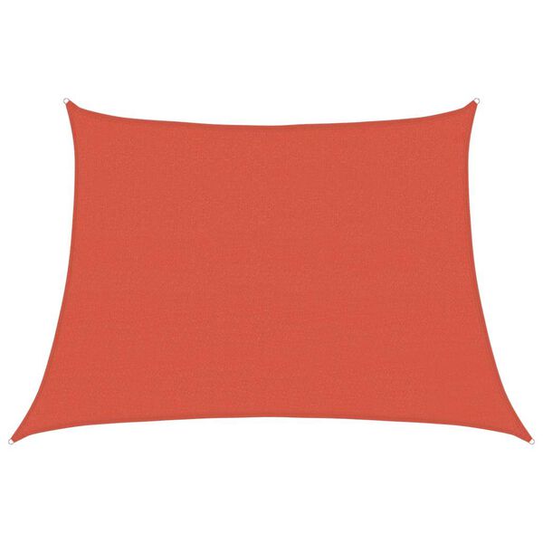 vidaXL Zonnezeil 160 g/m&sup2; trapezium 4/5x3 m HDPE terracottakleurig
