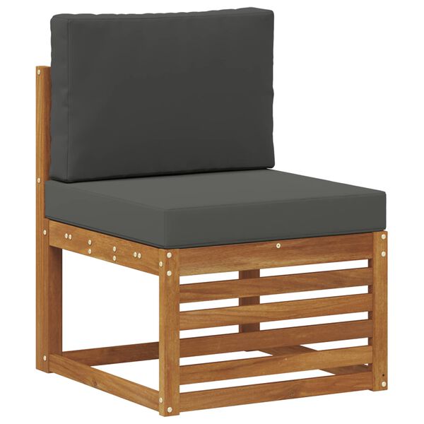 vidaXL Sofa-Sets 5 pcs Natuurlijk en Antraciet Massief Acaciahout