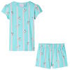 vidaXL Kinderpyjama met korte mouwen 116 blauw