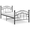 vidaXL Bedframe metaal zwart 100x200 cm