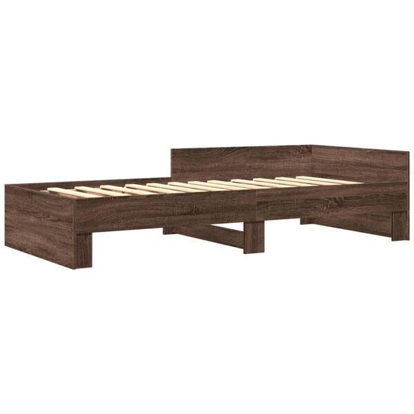 vidaXL Bedframe zonder matras bewerkt hout bruin eikenkleur 100x200 cm