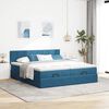 vidaXL Ottoman bed met matrassen en LED's 160x200cm fluweel