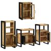 vidaXL Badkamermeubelset met plank 4 pcs Bruin Massief Mango Hout