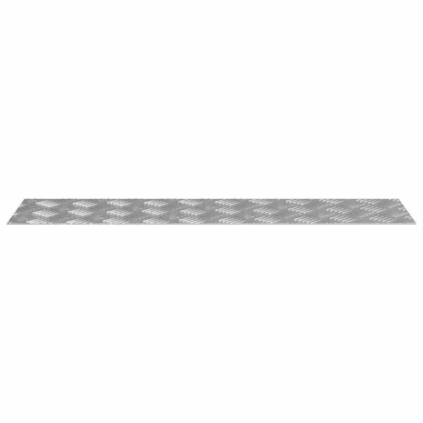 vidaXL Trap Tread Rechthoekig 2 pcs Zilver 80 x 20 cm Aluminium