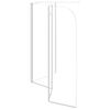 vidaXL Badwand 120x69x130 cm gehard glas transparant