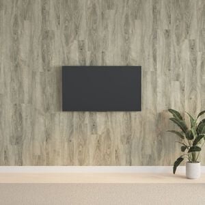 vidaXL Wandpanelen houtlook 2,06 m&sup2; PVC grijs