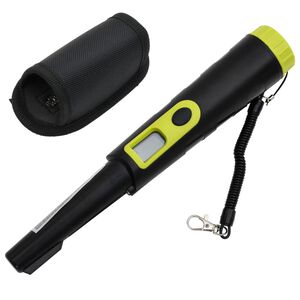 vidaXL Pinpointer metaaldetector met LCD-scherm zwart en geel