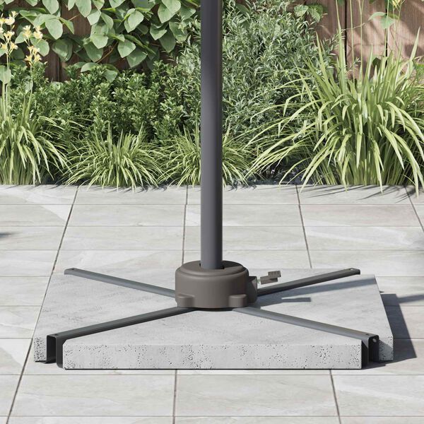 vidaXL Parasolvoet Zilver 23 x 14 x 6 cm