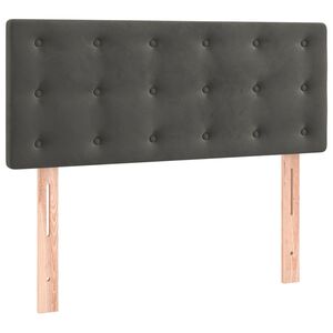 vidaXL Hoofdbord 100x5x78/88 cm fluweel donkergrijs
