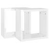 vidaXL Wandschappen kubus 2 st 30x15x30 cm hoogglans wit