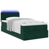 vidaXL Bed poef met matras en LED's 80x200cm fluweel donkergroen