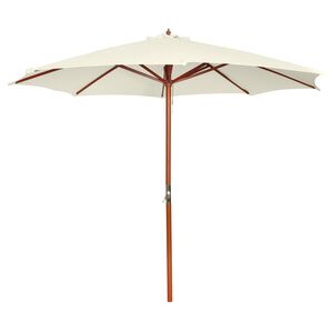 vidaXL Parasol 300x258 cm zandwit