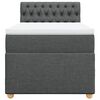 vidaXL Boxspring met matras stof donkergrijs 80x200 cm