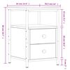 vidaXL Nachtkastje 34x35,5x50 cm bewerkt hout grijs sonoma