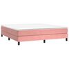 vidaXL Boxspring bed fluweel roze 180x200 cm