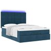 vidaXL Ottoman bed met matrassen en LED's 140x200cm fluweel