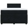 vidaXL Boxspring met matras fluweel zwart 120x190 cm