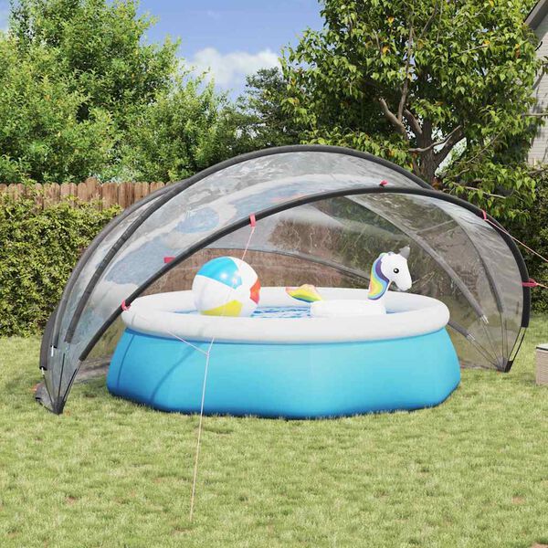 vidaXL Pooldome Doorzichtig 500 x 500 x 236 cm PVC