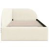 vidaXL Hoekbedframe met hoofdeinde Cr&egrave;me 90 cm x 190 cm Fluweel