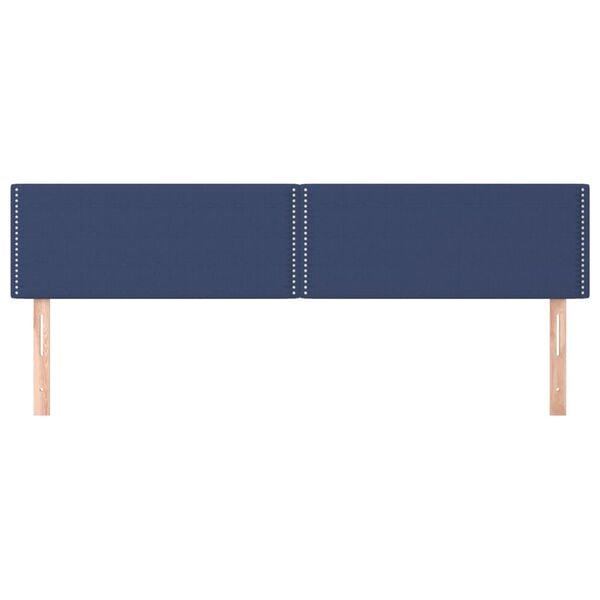 vidaXL Hoofdborden 2 st 80x5x78/88 cm stof blauw