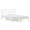 vidaXL Bedframe massief grenenhout wit 140x200 cm
