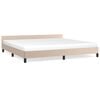 vidaXL Bedframe met hoofdeinde zonder matras Cappuccino 200x200 cm