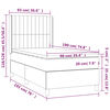 vidaXL Boxspring met matras stof zwart 90x190 cm