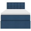 vidaXL Opbergbed met LED met matras met LED Blauw 90 x 190 cm Stof