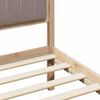 vidaXL Bedframe Bruin en taupe 140 x 200 cm Massief grenenhout