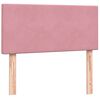 vidaXL Boxspring met matras fluweel roze 80x210 cm
