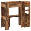 vidaXL Loft Bedframe met Bureau Oudhout 75 x 190 cm Bewerkt hout