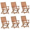 vidaXL Klapstoelen 6 stuks 57x66x95 cm Massief acaciahout