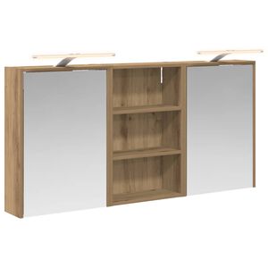 vidaXL Badkamerkastenset 3 pcs 126 x 16 x 62.5 cm Bewerkt hout