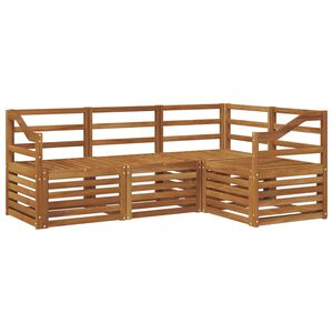 vidaXL Sofa-Sets 4 pcs Naturel Massief Acaciahout