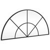vidaXL Wandspiegel boog 80x40 cm ijzer zwart