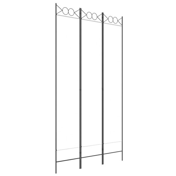 vidaXL Kamerscherm met 3 panelen 120x220 cm stof wit