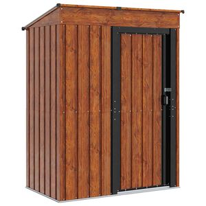 vidaXL Tuinhuisjes Bruin 137 x 81 x 180 cm Metaal